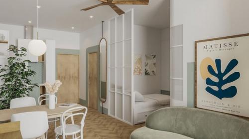 Стильный интерьер квартиры площадью 39 кв. 04