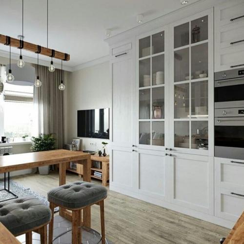 Гостиная, совмещённая с кухней. 04