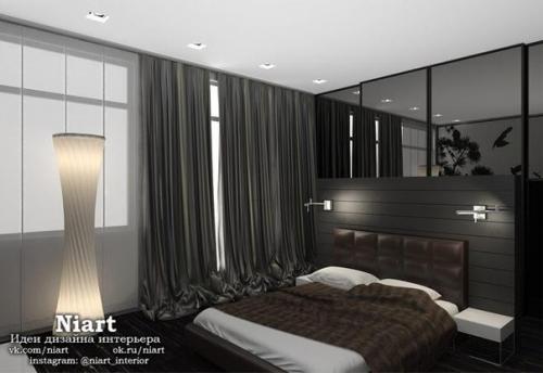 Интерьер спален в стиле хай - тек. 01