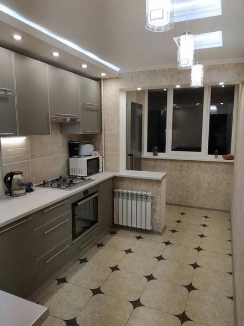 Дорогой проект по ремонту кухни с присоединением лоджии. 03