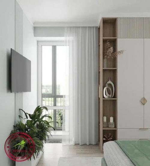 Дизайнерский ремонт в комнате для девушки 19 лет, все в спокойных и приглушенных тонах, но комната совсем не выглядит скучной. 05