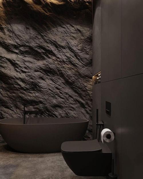 Плюсы и минусы черной сантехники в санузле. 02