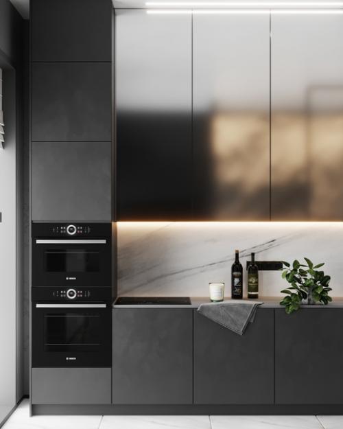 Стильный и современный интерьер квартиры для молодых и амбициозных ребят (ЖК Wellton Towers, г. Москва. 04