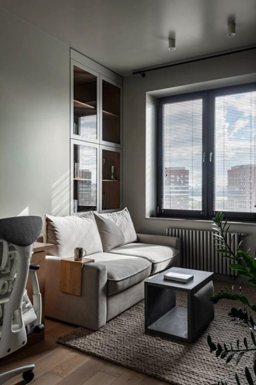 Евротрёшка с кухней - островом и необычной планировкой спальни. 06