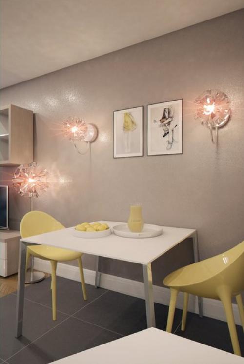 Интерьер маленькой квартиры - студии 28 кв. 05