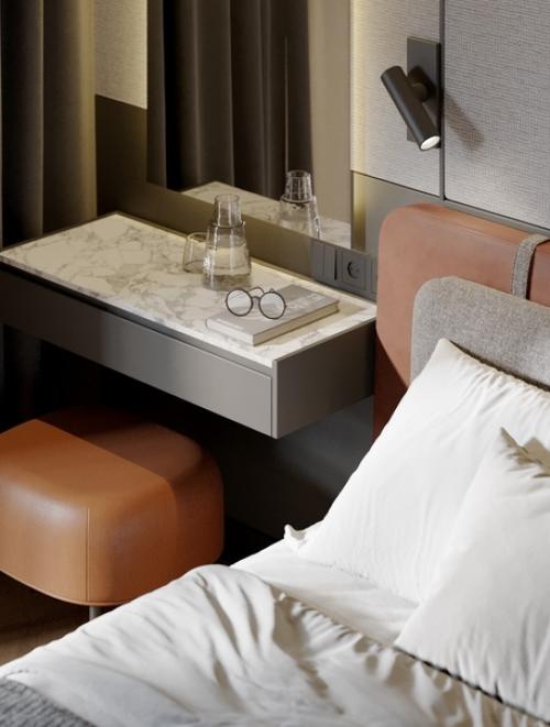 Спальня в новом проекте 4 х комнатной квартиры 113, 5 м в ЖК новый город. 02