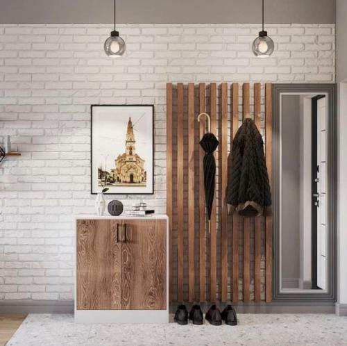 Стильный и простой интерьер квартиры - студии площадью 22 м с элементами лофта. 06