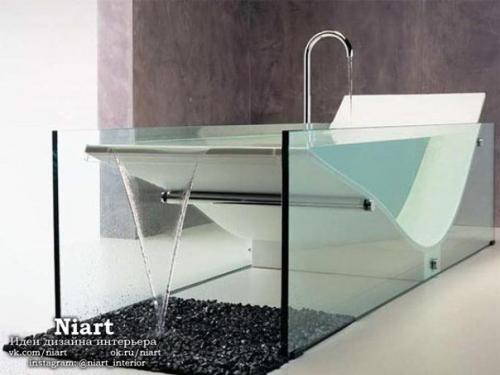 Современные стеклянные ванны. 01
