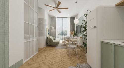 Стильный интерьер квартиры площадью 39 кв. 02