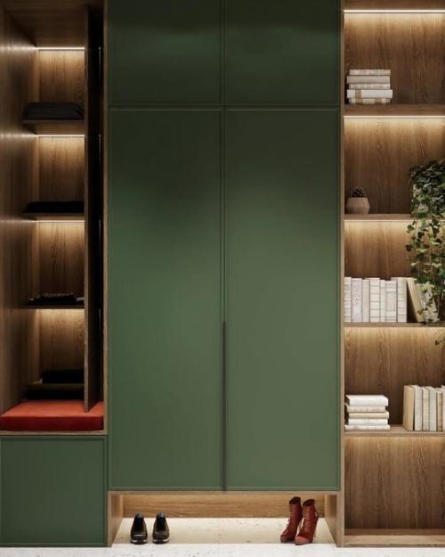 Интерьер однокомнатной квартиры с рабочими зонами. 09