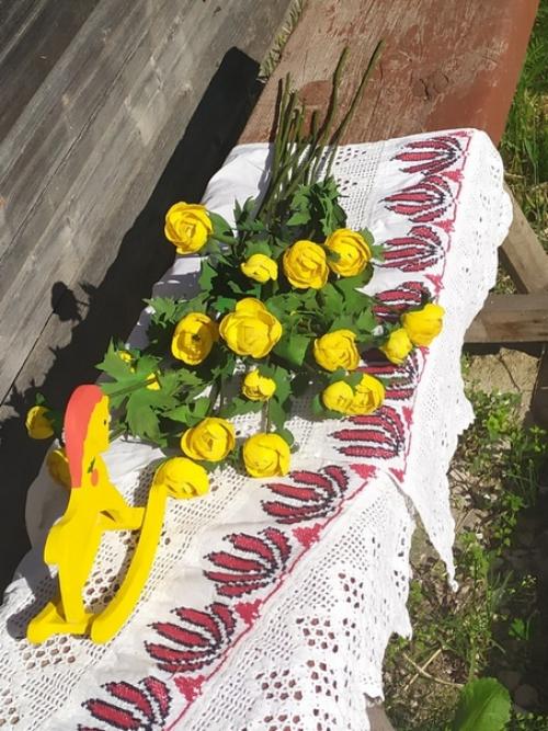 Яркие, жёлтые купальницы, словно маленькие бубенчики расцвели у меня. 03