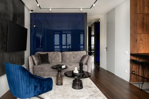 Современная квартира в темных тонах 103 м ч. 1. 05