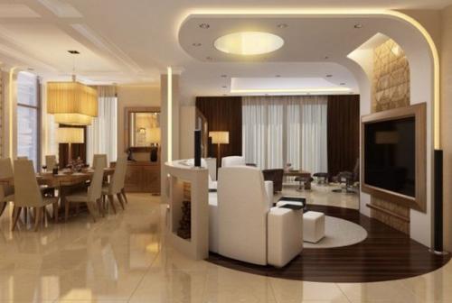 Зонирование помещений. При планировании современного дизайна помещений достаточно часто применяются приемы зонирования. 01