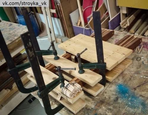 Складной стол.  Стол, который мы предлагаем сделать в данном мастер-классе, не претендует на оригинальность, но вот оспорить его удобство сложно. 02