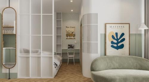 Стильный интерьер квартиры площадью 39 кв. 05