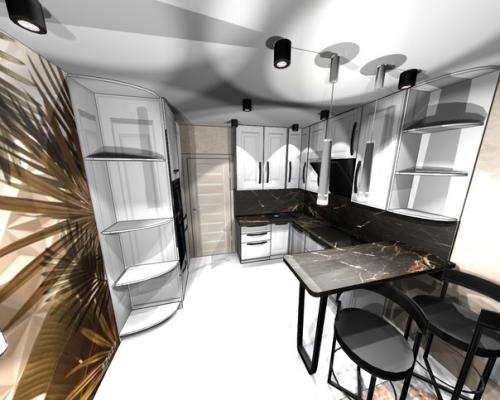 Продолжение ремонта в квартире с белым полом и сложным шкафом в прихожей. 09