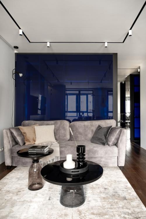 Современная квартира в темных тонах 103 м ч. 1. 04