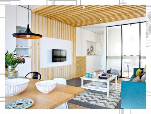 Перепланировка и ремонт в этой веселой испанской квартире с летними интерьерами площадью 70 м позволили полностью раскрыть потенциал этого жилья. 02