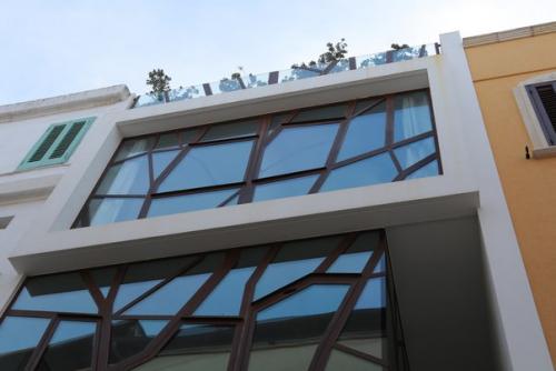 Стальные ветви на фасаде жилого дома. 06