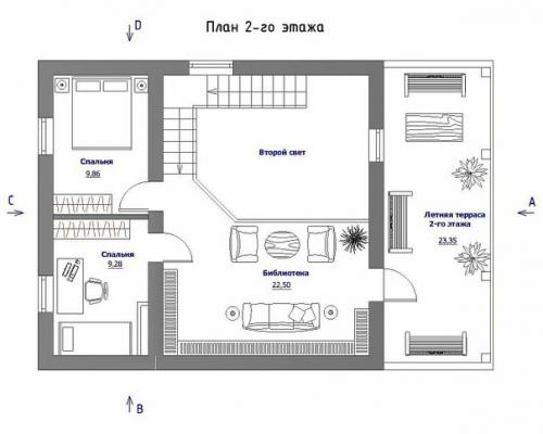 Проект загородного дома Фахверк - немецкая изысканность. 02
