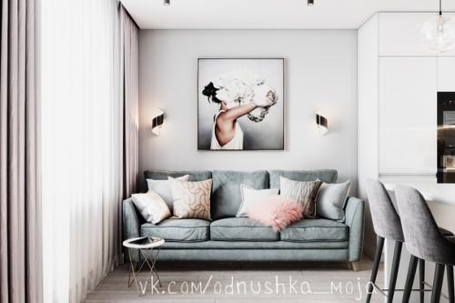 Дизайн интерьера квартиры - студии площадью всего 22 кв. 01