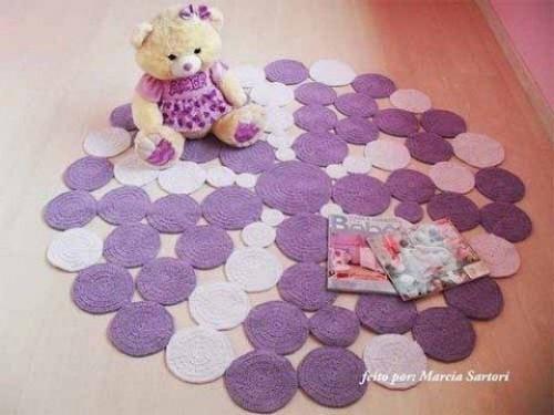 Коврики из круглых мотивов - идеи и схемы. 04