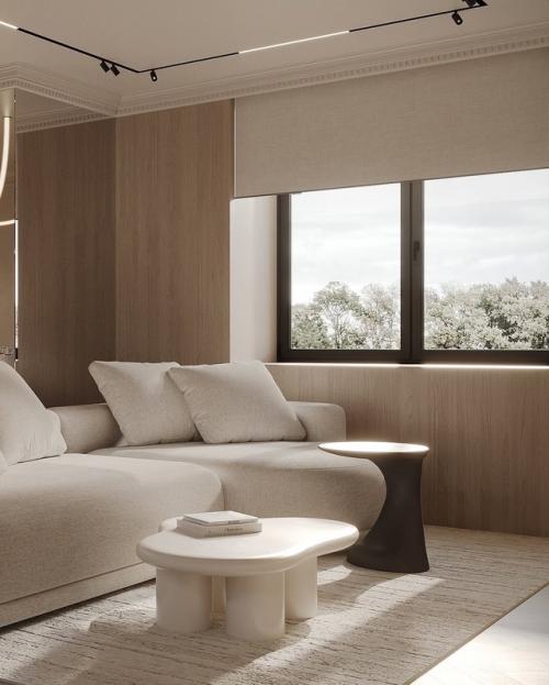 Гостиная - это сочетание французской классики и минимализма: светлая палитра, архитектурные линии и внимание к деталям. 07