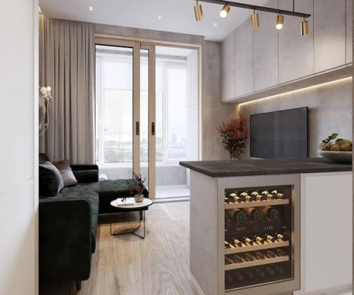 Дизайн - проект кухни - гостиной 15 кв. 04