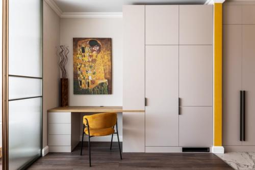 Интерьер квартиры - студии 29 м 2 в ЖК любовь и голуби в Москве. 05