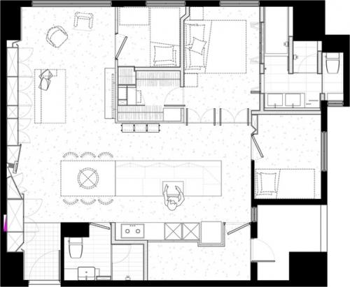 Интересный интерьер квартиры. 08