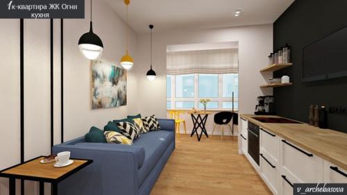 Дизайн - проект 1-ой квартиры 37, 7 м. кв. 02