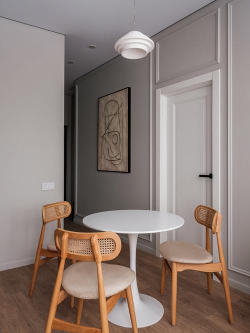 Интерьер однокомнатной квартиры 34 м 2 в ЖК серебряный фонтан в Москве. 05