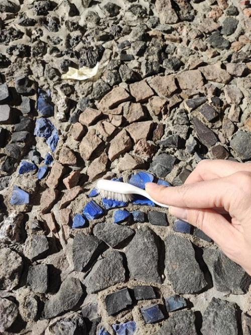 Как мы мозаичные панно для кинотеатра Первомайский реставрировали. 06