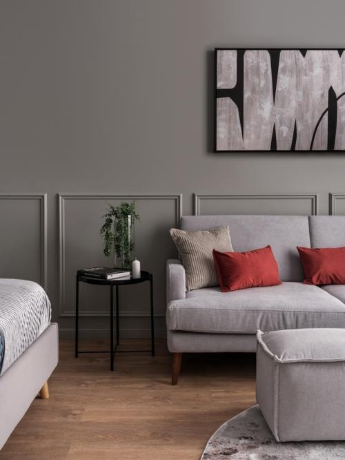 Интерьер однокомнатной квартиры 34 м 2 в ЖК серебряный фонтан в Москве. 07