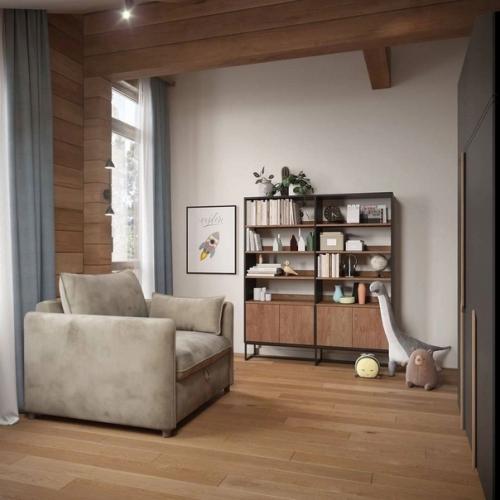 Пастельные оттенки бежевого в сочетании с деревянными элементами, отсутствие ярких акцентов, умеренность декора, продуманное освещение. 08