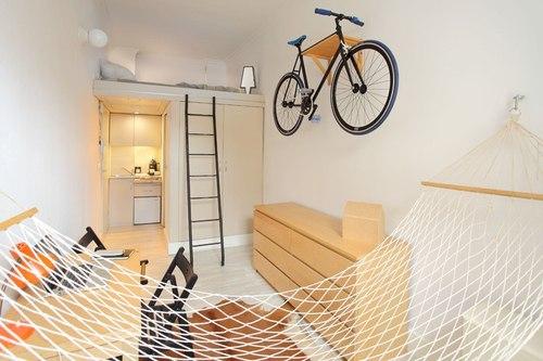 Польский дизайнер Шимон ханцзар (Szymon Hanczar) разработал мега - функциональный дизайн интерьера маленькой квартиры в городе Вроцлав (Польша.