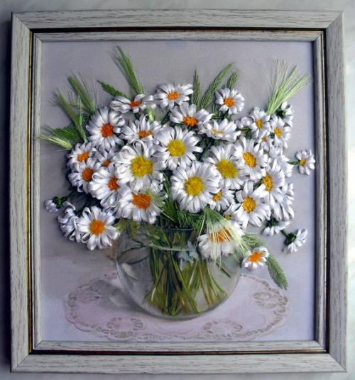Еще немного ромашек - символа чистоты, любви и семьи в моих вышивках! 03