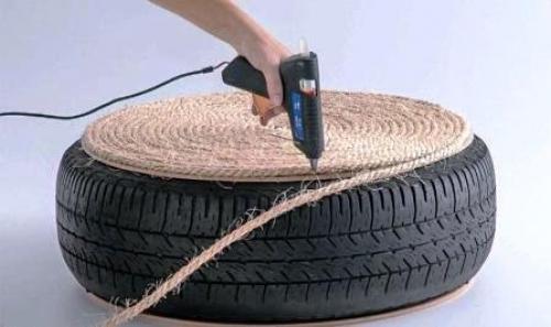 Дачный пуф своими руками и из подручных материалов? 06