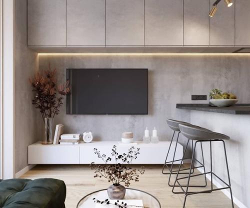 Дизайн - проект кухни - гостиной 15 кв. 01