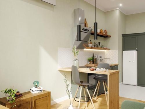 Проект студии с просторной гардеробной для молодой пары. 03