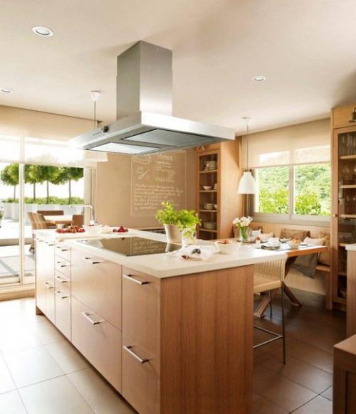 Деревянная кухня: кухонная мебель под Дерево. 01