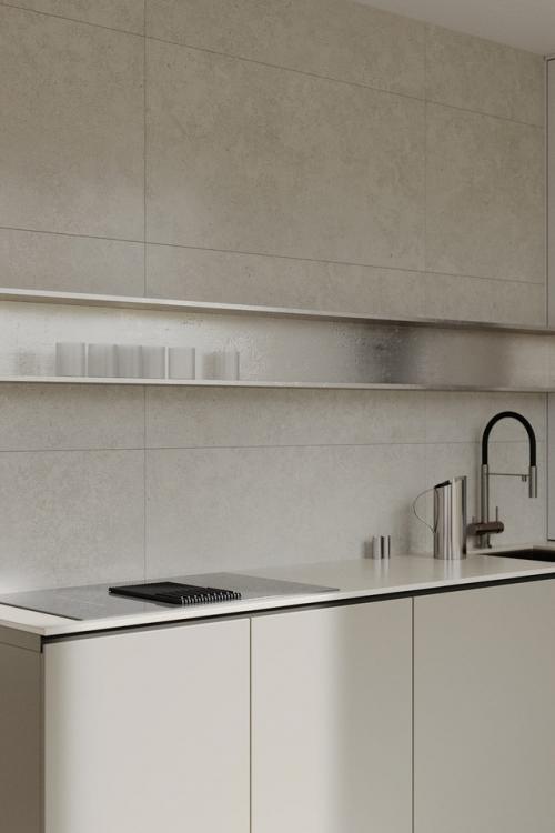 Светлый проект 1-комнатной квартиры нестандартной планировки 53 м 2 в Москве. 06