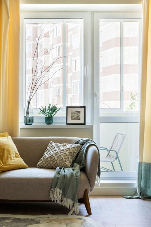 Яркий интерьер квартиры - студии 35 м 2 (38, 8 м 2 с лоджией) в Мытищах, мо. 08