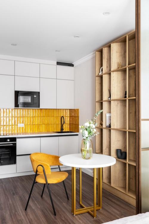 Интерьер квартиры - студии 29 м 2 в ЖК любовь и голуби в Москве. 07