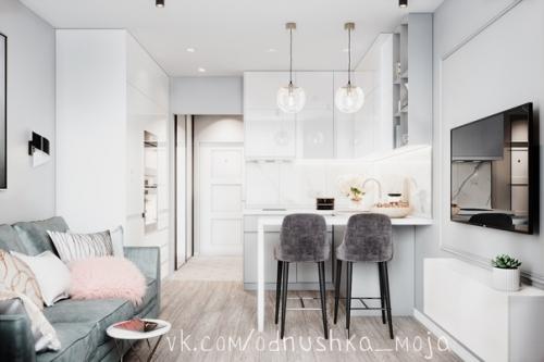 Дизайн интерьера квартиры - студии площадью всего 22 кв. 02