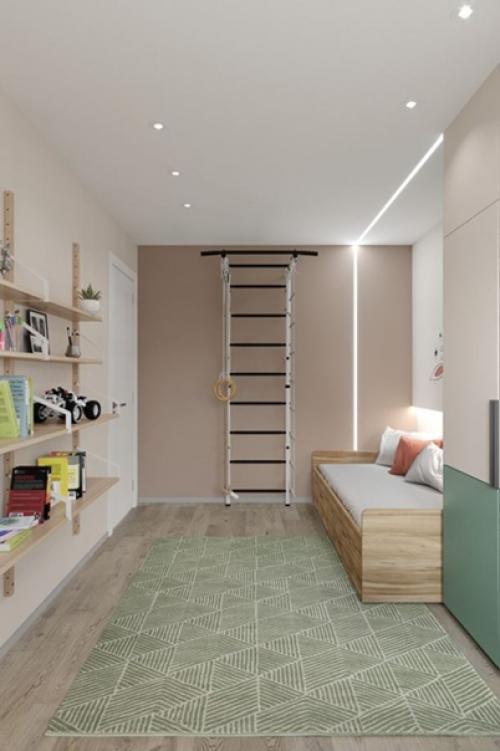 Функциональный минимализм в интерьере детской комнаты для 6-летнего мальчугана. 01