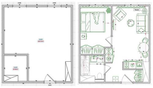 Интерьер однокомнатной квартиры 34, 5 кв. 09