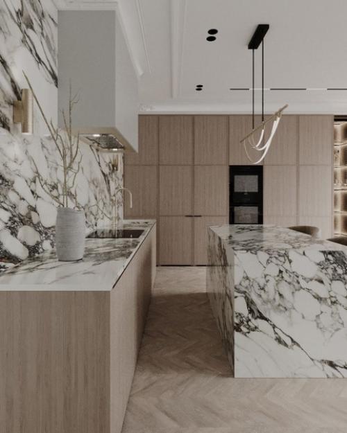 Кухня - гостиная из дизайн проекта, который мы делаем для молодого человека. 02