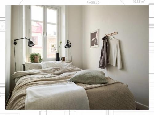 Маленькая двушка в пастельных тонах в Швеции (46 кв. 06