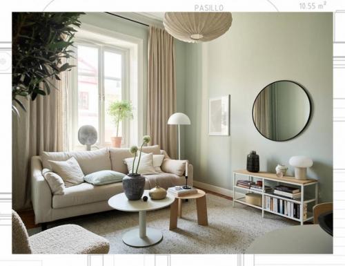 Маленькая двушка в пастельных тонах в Швеции (46 кв. 03